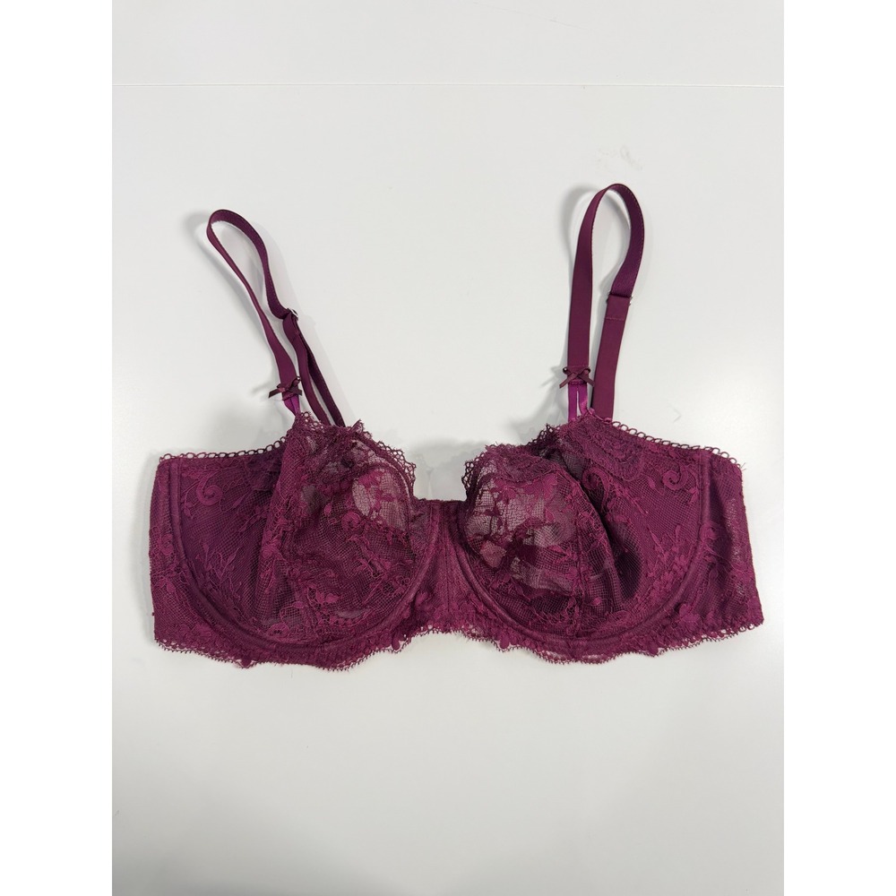 Victorias Secret Dream Angels Lace‎ Pushup Without Padding Bra Plum 38DD